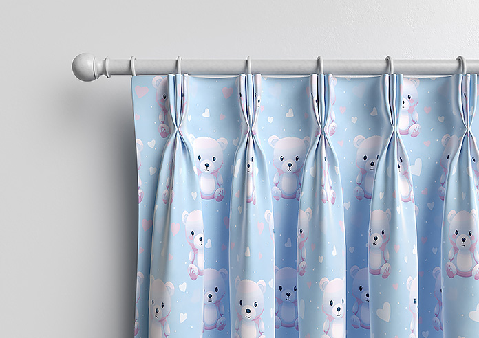 Little Bear, Blue Cotton - Made to Measure Curtains - Image 11